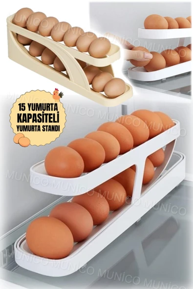 Gaggani 2 Katlı Buzdolabı Yumurta Saklama Kutusu Katlı Otomatik Döner Büyük Kapasiteli Yerden Tasarruflu ürün görseli 1