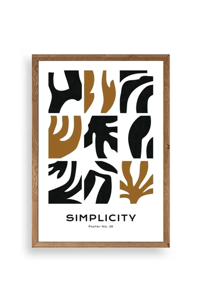 Soyut Poster Ahşap Çerçeveli Tablo 23 x 30 ürün görseli 1