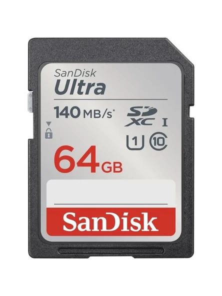 Sandisk Ultra 64GB 140MB/S Sdhc/sdxc Class 10 Uhs-I Hafıza Kartı SDSDUNB-064G-GN6IN ürün görseli 1