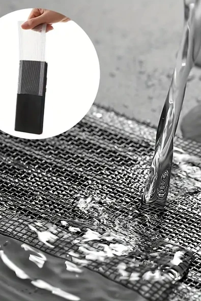 TechnoStation Portatif Tasarım Kesilebilir Gider Süzgeci ve Sineklik Tamir Kiti 12 cm * 4 metre - Resim 5