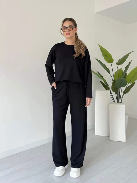 Kollu modal takım siyah ürün görseli 1