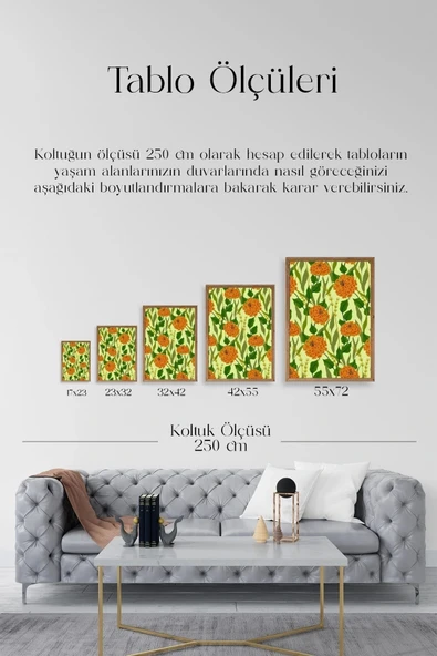Çiçekler Ahşap Çerçeveli Tablo 50 x 70 - Resim 5
