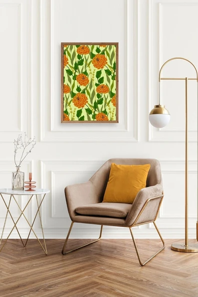 Çiçekler Ahşap Çerçeveli Tablo 50 x 70 - Resim 2