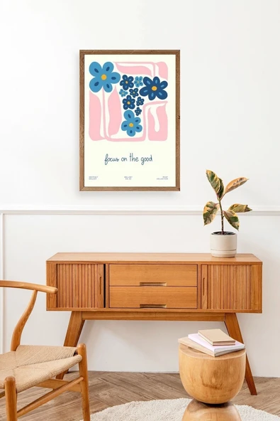 Çiçekler Ahşap Çerçeveli Tablo 23 x 30 - Resim 3