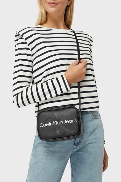 Calvin Klein Fermuarlı Ayarlanabilir Omuz Askılı Çanta Kadın Çanta K60K610275 Bds - Siyah - Resim 4