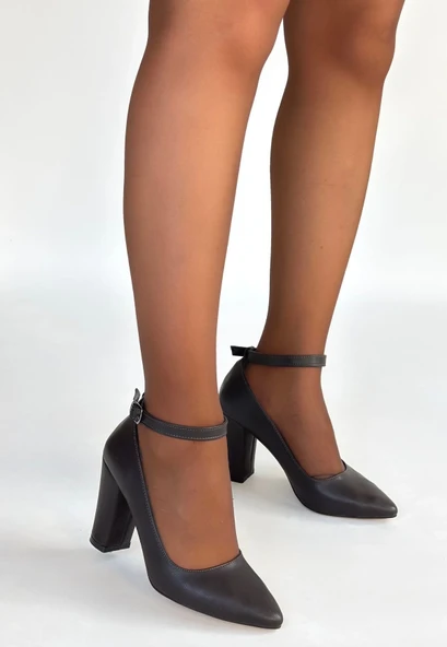 Rity Kahverengi Cilt Topuklu Ayakkabı - Resim 6