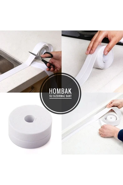 KMLBRKSTORE Su Sızdırmaz Geçirmez Bant Lavabo Küvet Kenar Bandı Küvet Duş 3,2 M - Resim 4