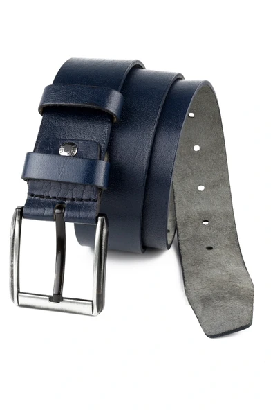 Hakiki Deri Erkek Kemer Extra Yumuşak 4,5 cm Kot Lacivert ürün görseli 1