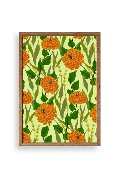 Çiçekler Ahşap Çerçeveli Tablo 50 x 70 ürün görseli 1