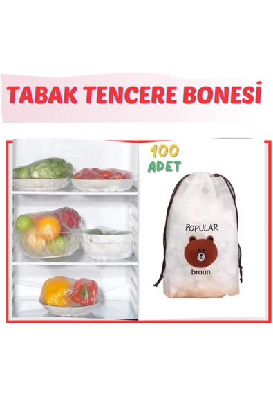 SİHİRLİ MOP Tabak Bonesi Tencere Bonesi Tekrar Kullanılabilir Gıda Saklama Bonesi 100 Adet - Resim 3