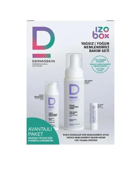 Dermoskin İzobox Yağsız Yoğun Nemlendirici Bakım Seti ürün görseli 1
