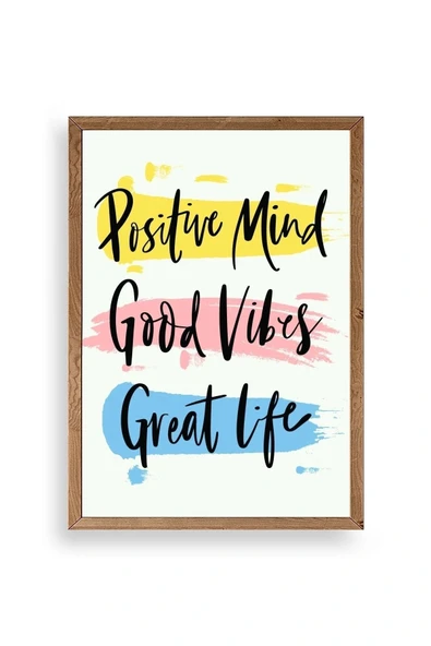 Motto Ahşap Çerçeveli Tablo 50 x 70 ürün görseli 1