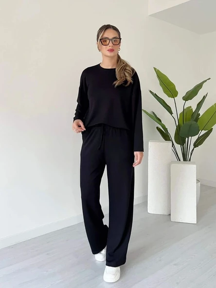 Kollu modal takım siyah - Resim 4