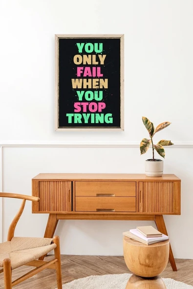 Motto Ahşap Çerçeveli Tablo 50 x 70 - Resim 3