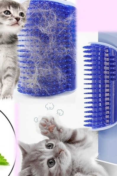 Gampus Cat It Pratik Kedi Tüyü Kaşıma Ve Tarama Aparatı Duvara Monte Kaşıma Aleti ürün görseli 1