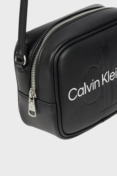 Calvin Klein Fermuarlı Ayarlanabilir Omuz Askılı Çanta Kadın Çanta K60K610275 Bds - Siyah - Resim 3