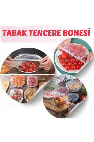 SİHİRLİ MOP Tabak Bonesi Tencere Bonesi Tekrar Kullanılabilir Gıda Saklama Bonesi 100 Adet - Resim 2