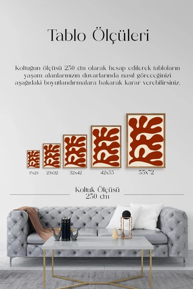 Soyut Ahşap Çerçeveli Tablo 50 x 70 - Resim 5