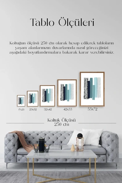 Modern Ahşap Çerçeveli Tablo 50 x 70 - Resim 5