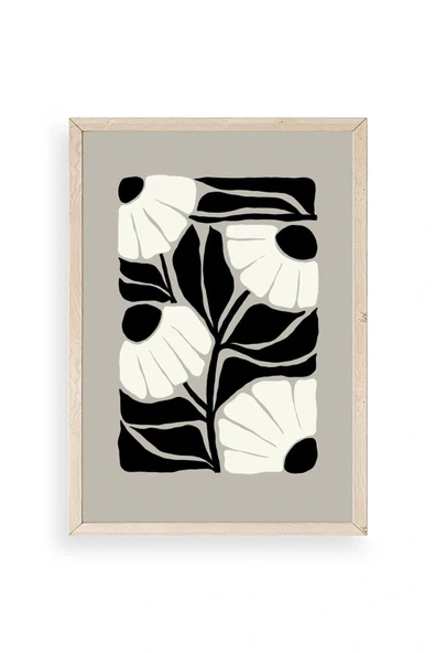 Çiçek Ahşap Çerçeveli Tablo 30 x 42 ürün görseli 1