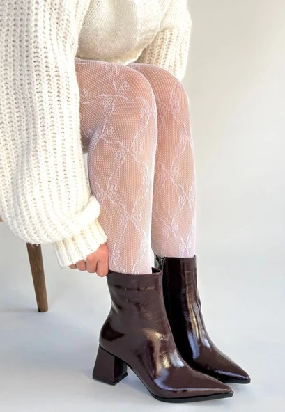 Mosy Bordo Rugan Topuklu Bot - Resim 5