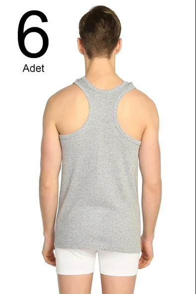 Seher Yıldızı Spor Atlet 6 li Penye Erkek Ribana Rambo Gri ürün görseli 1