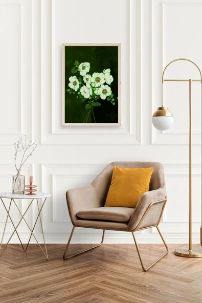 Çiçekler Ahşap Çerçeveli Tablo 23 x 30 - Resim 2