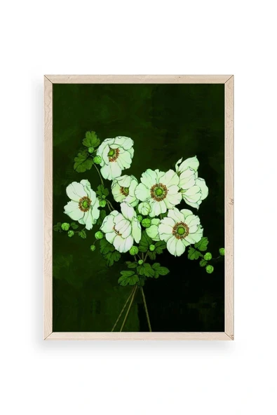 Çiçekler Ahşap Çerçeveli Tablo 50 x 70 ürün görseli 1