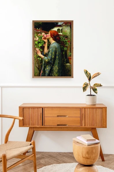 Kadın Ahşap Çerçeveli Tablo 50 x 70 - Resim 3