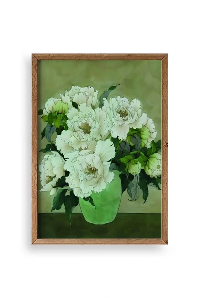 Çiçekler Ahşap Çerçeveli Tablo 23 x 30 ürün görseli 1