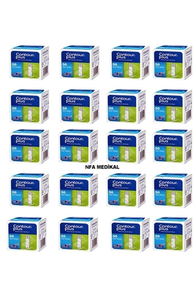 Contour Plus Test Stribi 50'Li X 20 Kutu (SKT:06/2026) ürün görseli 1