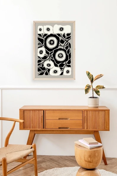 Çiçek Ahşap Çerçeveli Tablo 30 x 42 - Resim 3