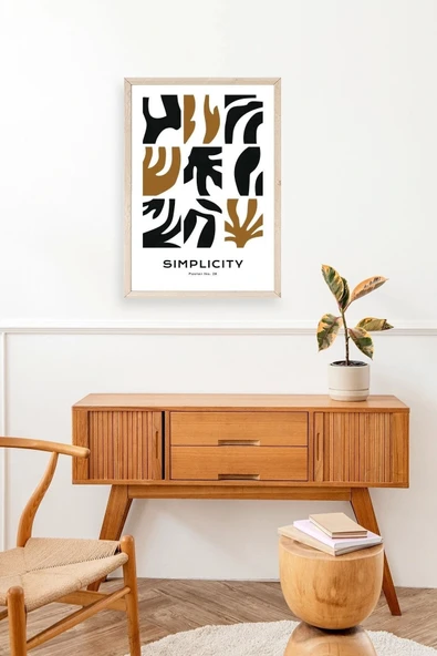 Soyut Poster Ahşap Çerçeveli Tablo 30 x 42 - Resim 3