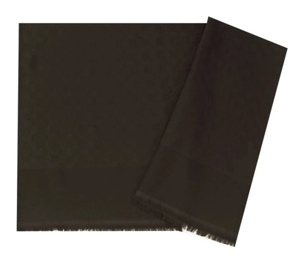 AKER ELEGANCE MONOGRAM ŞAL SİYAH 1090100-911 ürün görseli 1