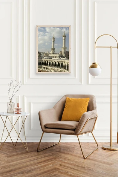 Kabe Camii Ahşap Çerçeveli Tablo 50 x 70 - Resim 3