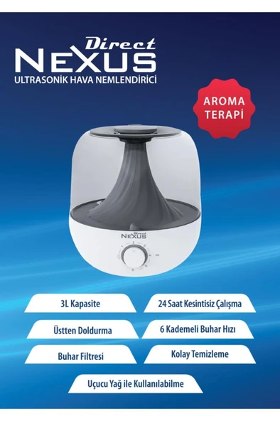 Direct Nexus Ultrasonik Hava Nemlendirici - MODEL: Direct-1 - Resim 3