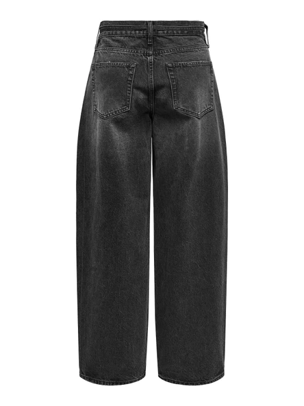 ONLY Bayan Bol Kesim Kot Pantolon 15347094 - Resim 7