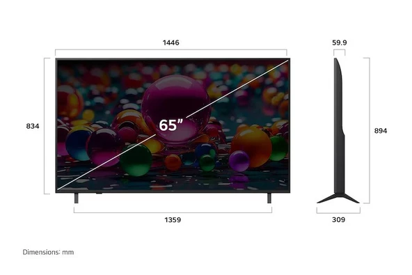 LG 65UA84006LA 65 inç UHD AI 4K Smart TV AI Sihirli Kumanda HDR10 webOS25 2025 - Resim 2