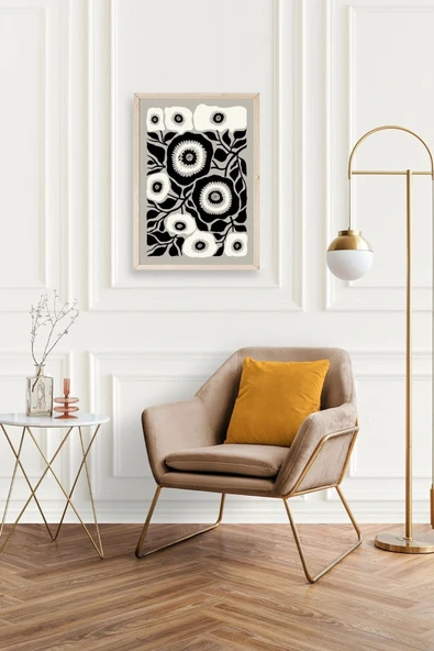 Çiçek Ahşap Çerçeveli Tablo 30 x 42 - Resim 2