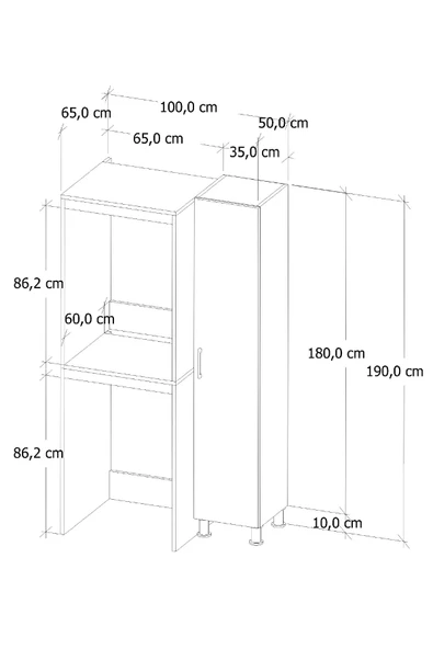 Ice Kurutma Makinesi Dolabı Seti, Banyo Dolabı Seti - Resim 7