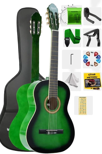 Midex MGX-200GR Kaliteli Klasik Gitar 4/4 Yetişkin Boy Full Set ürün görseli 1