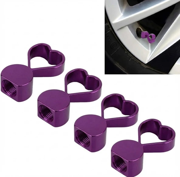 Kalpli Alüminyum Sibop Kapağı 4'lü Set Mor ürün görseli 1