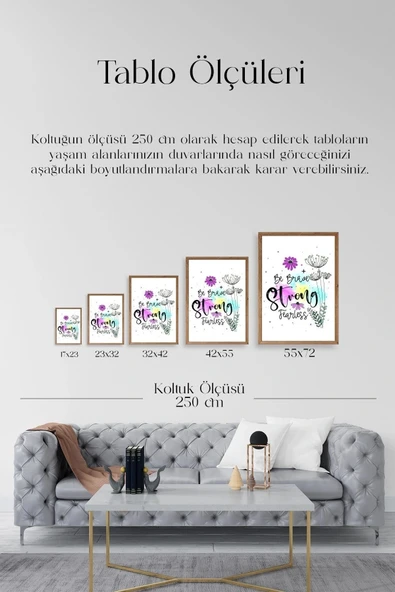 Motto Ahşap Çerçeveli Tablo 23 x 30 - Resim 5