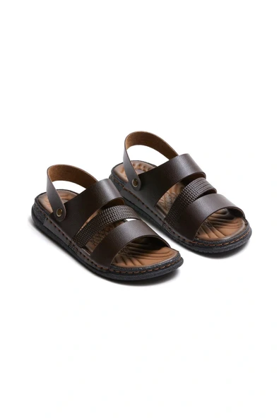Gezer Anatomik Erkek Sandalet Terlik 11651 Kahverengi ürün görseli 1
