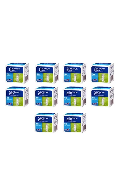 Contour Plus Test Stribi 50'Li X 10 Kutu (SKT:06/2026) ürün görseli 1