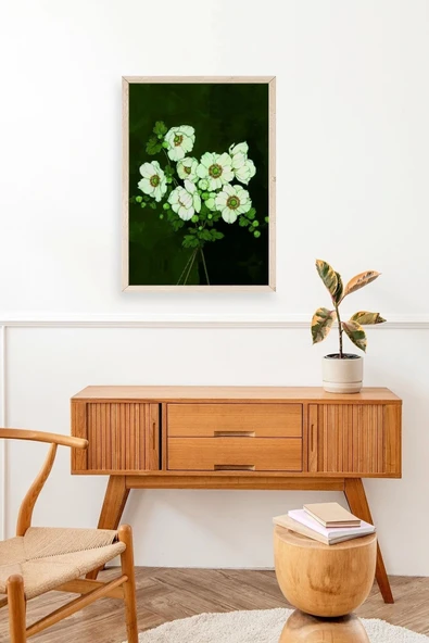 Çiçekler Ahşap Çerçeveli Tablo 23 x 30 - Resim 3