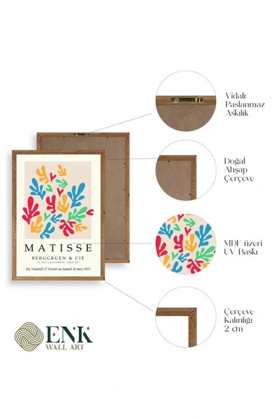 Modern Ahşap Çerçeveli Tablo 30 x 42 - Resim 4