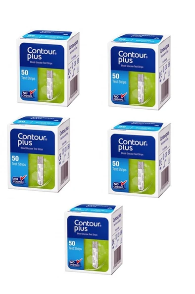 Contour Plus Test Stribi 50'Li X 5 Kutu (SKT:06/2026) ürün görseli 1