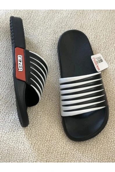 Gezer Erkek Terlik Rahat Taban Lüx Banyo Havuz Plaj 12470 Siyah ürün görseli 1