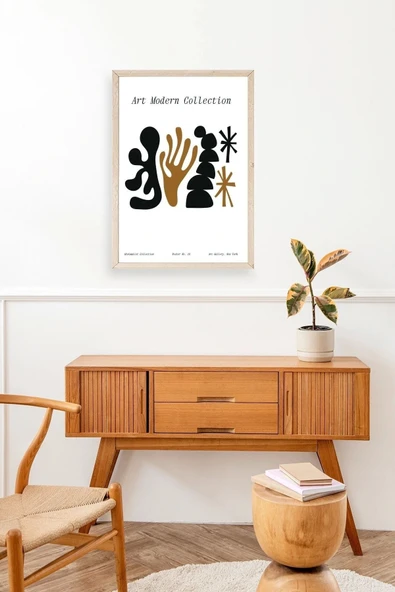 Soyut Ahşap Çerçeveli Tablo 17 x 23 - Resim 3